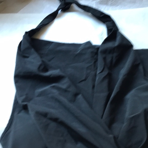 NWT Athleta Go Anywhere Halter Dress Solid Black - Picture 3 of 6